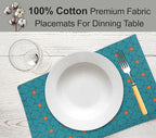 Ruvanti Placemats 100% Cotton 13x19 Inch, Dining Table Placemats Set of 6, Modern Place Mats for Dining Table Decor, Kitchen & Table Linens, Coffee Mat for Christmas Dinners - Combo