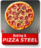 OLEEK Pizza steel Sheets for oven - Metal baking steels sheets for oven - Pizza steel 16x13.4 inches - Steel pizza stone for oven - Baking steels pro pizza - Baking stone for oven