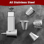 Stainless Steel Slicer Shredder Attachment for KitchenAid Mixers, Dishwasher Safe Cheese Grater Attachment, Food Slicer & Vegetable Chopper Accessory-4 Blades