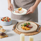 E-far Stoneware Dinnerware Sets, 12-Piece Plates and Bowls Dish Set for 4, Kitchen Modern Dinning Ware, Chip and Scratch Resistant, Microwave & Dishwasher Safe, Speckled Multicolor