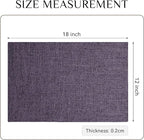 Softalker Faux Linen Placemats Set of 8-12 x 18 Inch, Heat Resistant Double Layered Durable Burlap Farmhouse Place Mats, Non-Slip Washable Rustic Table Mats for Dining, Kitchen, Party（Purple