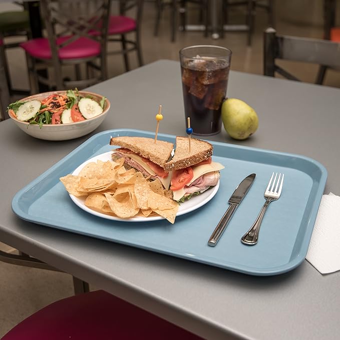 CFS Cafe Plastic Fast Food Tray, 14" x 18", Slate