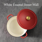 CAROTE 5QT Enameled Cast Iron Dutch Oven Pot with Lid, Heavy-Duty Dutch Oven for Sourdough Bread Baking, Braising, Stews, Roasting, Healthy & Non-Toxic, Dual Handles, All Stovetop Compatible, Oven Safe up to 500° F, Red