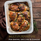 EHOMEA2Z Aluminum Pans Disposable Half Size (10 Pack) – MADE IN USA – 9x13 Heavy Duty Foil Pans, Durable & Recyclable Baking Pans, Eco-Friendly, Lightweight, Great for BBQ, Parties & Catering