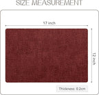 Romanstile Vinyl Placemats Set of 12-12 X 18 Inch - Heat Resistant Place Mats 100% Waterproof Oilproof Wipeable Reversible Faux Leather Table Mats for Kitchen/Dining/Party/Outdoor, Red