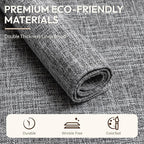 Blue Forest Placemats Set of 8, Dual-Layered Thickened Faux Linen Cloth Place Mats Heat Resistant Machine Washable Wrinkle Free Table Mats Indoor/Outdoor (Light Grey)