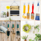 Adhesive Wall Hooks for Hanging, 50 Pack Heavy Duty Stainless Self Sticky Hooks, Waterproof and Rustproof Clear Self Adhesive Utility Hooks for Bathroom Kitchen Office Outdoor Inside Wardrobe Towel