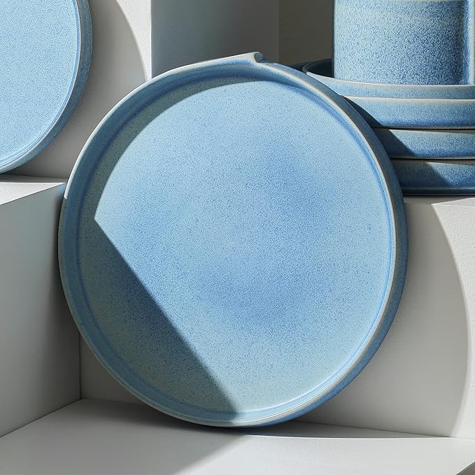 Stone Lain Bao 4-Piece Dinner Plate Set Stoneware, Blue