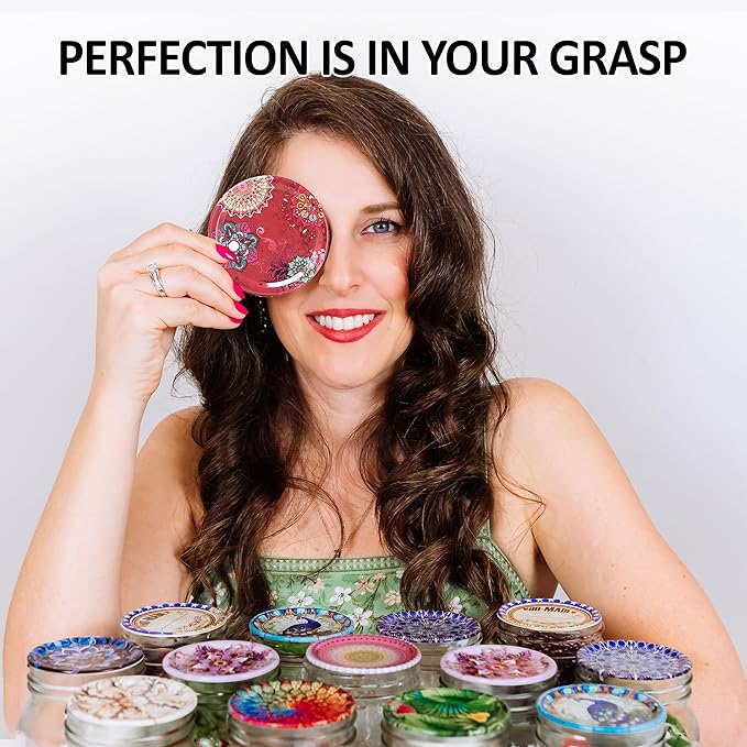 Supa Ant Thickest Canning Lids Wide Mouth (50 Pcs.) Food Grade Tin - Can Lids for Canned Food - Buckle Proof & Rust Proof Lid for Canning Kit for Wide Mouth Mason Jars (Lush) Canning Supplies