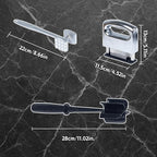 4-Piece Meat Tenderizer Tool – Includes Textured Meat Tenderizer Hammer, Stainless Steel Needle Tenderizer, ABS Mixing Stick & Cleaning Brush – 4-Piece Duty Kitchen Accessories for Steak & Chicken