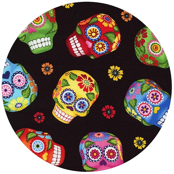 Andreas Silicone JO-135 Non-Slip 6.25" Jar Opener, Easy Lid Opener, Made with Silicone and Fabric, Dishwasher Safe, Garlic Peeler, Sugar Skulls, 6.25 inch
