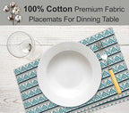 Ruvanti Placemats 100% Cotton 13x19 Inch, Dining Table Placemats Set of 6, Modern Place Mats for Dining Table Decor, Kitchen & Table Linens, Coffee Mat for Christmas Dinners - Kite