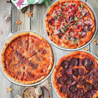 Nuogo 5 Pcs 14 Inch Pizza Pan with Holes Aluminum Mesh pizza Screen Seamless Round Tray for Oven Nonstick Baking Sheet for Kitchen Bakery Restaurant BBQ Party Cookware Supplies