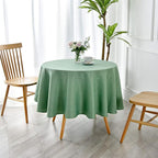 maxmill Jacquard Round Table Cloth Swirl Design Waterproof Antiwrinkle Heavy Weight Soft Tablecloths for Circular Table Cover and Kitchen Dinning Tabletop Round 70 Inch Sage Green