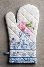 Maison d' Hermine Oven Gloves 100% Cotton Oven Mitt 7" x 13" with Loop Heat Resistant, BBQ, Cooking Gloves, Baking, Grilling, Kitchen, Handling Hot Pans Spring/Summer (Pack of 1, Canton)
