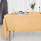 D'Moksha Homes Beige Linen Tablecloth 60 x 120 Inch - 100% Pure Linen Hemstitch Tablecloth for Rectangle Tables - Classic Hemstitch, Machine Washable Table Cloth for Summer, Fall and Halloween