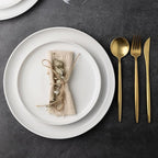 AmorArc Ceramic Dinner Plates Set of 6, Wavy Rim 10.5 Inch Stoneware Dish Set, Large Dinnerware Plates for Kitchen-Microwave&Dishwasher Safe, Scratch Resistant-Reactive Glaze Matte White