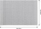 Leetaltree Lunar Grey Placemats Set of 4 - Heat Resistant Non-Slip Place mats for Dining Table, Washable Durable PVC Vinyl Woven Table Mats（Lunar Grey, 4）