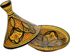 Moroccan Handmade Serving Tagine Exquisite Ceramic With Vivid colors Original 8 inches Across