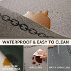 Placemats Set of 4, Heat Resistant & Waterproof Table Mats for Dining, Non Slip Scratch Proof Place Mats for Kitchen, Easy to Clean - Outdoor,Indoor Use（17x12 Inch）