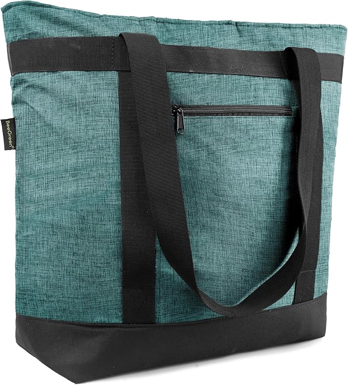 BeeGreen Cooler Bag Soft Leakproof Insulated Tote with Zipper for Beach Travel Grocery