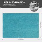 Cloth Placemats, Set of 4 Heat-Resistant Cotton Linen Blend Double Layered Machine Washable Place Mats, Wrinkle Free Thick Fabric Dining Table Mats for Indoors & Outdoors (Teal, 4)