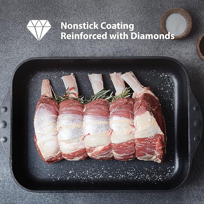 Swiss Diamond Nonstick Saute Pan with Lid, Diamond Coated Aluminum Deep Saute Pan with Lid Features Stainless Steel Handle, Dishwasher & Oven Safe Up To 500 °F, 12.5 Inch, 5.8 Quart