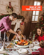 Roasting Pans Set Round Baking Dish 4-Pack 9/10/12/14 Inch Enamel Non-Stick Large Bakeware for Cake Pizza Turkey Roaster, Oven & Dishwasher Safe Christmas Gift for Ladies Cookware