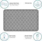 NewLife by GelPro Anti-Fatigue Designer Comfort Kitchen Floor Mat, 20x32”, Trellis Grey Resistant Surface with 3/4” Thick Ergo-Foam Core for Health and Wellness