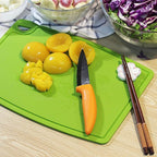 Thick Cutting Boards for Kitchen Silicone Chopping Board Set of 2 Mid 12.6'' x 9.1”,Mini 9.1”x7.1” Non-slip Deep Drip Juice Groove Easy Grip Handle,Dishwasher Safe-Green