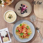 E-far Dinnerware Sets for 6, 18-Piece Stoneware Plates and Bowls Dish Set, Modern Kitchen Dinning Dishware, Chip and Scratch Resistant, Microwave & Dishwasher Safe, Speckled Multicolor