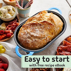 LoafNest: The Original Breadbaking Dutch Oven. 2 Qt Covered Cast Iron Yeast and Sourdough Baker. Non-Toxic Oven-Safe to 500 F [Casserole only]