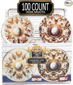 Supa Ant Wide Mouth Canning Lids (100pcs) Decorative Tin Canning Lids Wide Mouth (Marble & Gold) Buckle Proof and Rust Proof - Perfect Fit Can Lid for Mason Jars Canning Supplies