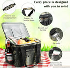 Tirrinia Large Insulated Cooler Bag - Outdoor Leakproof Cooler Box for Women & Men - Portable Freezer Bag with Adjustable Shoulder Strap for Camping, Picnic, Golf, Beach