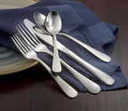 Liberty Tabletop Satin Annapolis 45 Piece Flatware set for 8 Made in USA