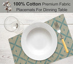 Ruvanti Placemats 100% Cotton 13x19 Inch, Dining Table Placemats Set of 6, Modern Place Mats for Dining Table Decor, Kitchen & Table Linens, Coffee Mat for Christmas Dinners - Linear
