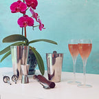 Professional Bartender Kit Cocktail Shaker Set by Toncini | Bartending Tools & Accessories | Stainless Steel Martini Shaker, Strainer, Jigger, Pourers, Muddler, Mixing Spoon, Recipe Book & Velvet Bag