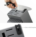 McCook® Knife Sets, German Stainless Steel Forged Kitchen Knives Block Set with Built-in Knife Sharpener