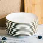 BTaT- White Dessert Plates with Gold Rim, Set of 12, 8", Porcelain, Small Plates for Appetizers, Small Appetizer Plates Ceramic, Dessert Plates Porcelain Dessert Plates Ceramic Dessert Plates