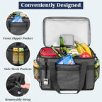 OPUX Cooler Bag, 48 Cans Insulated Soft Collapsible Portable Cooler, Soft Sided Leakproof Cooler for Beach Camping with Shoulder Strap, Ice Chest for Travel Road Trip Picnic, Charcoal Gray