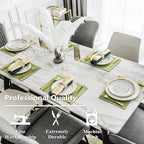 Home Brilliant Cloth Placemats Set of 6 Heat Resistant Dining Table Place Mats Kitchen Table Mats for Holiday Dinner Decor, Grass Green