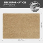 Cloth Placemats, Set of 6 Heat-Resistant Cotton Linen Blend Double Layered Machine Washable Place Mats, Wrinkle Free Thick Fabric Dining Table Mats for Indoors & Outdoors (Natural Linen, 6)