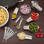 Spring Chef Stainless Steel Measuring Cups and Spoons Set of 15 with Leveler - Kitchen Metric Metal Measuring Spoons and Cups Set for Dry & Liquid Ingredients - Perfect for Cooking & Baking