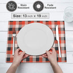 Ruvanti Placemats 100% Cotton 13x19 Inch, Dining Table Placemats Set of 6, Modern Place Mats for Dining Table Decor, Kitchen & Table Linens, Coffee Mat for Christmas Dinners - Play Box