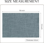 Softalker Faux Linen Placemats Set of 12-12 x 18 Inch, Heat Resistant Double Layered Durable Burlap Farmhouse Place Mats, Non-Slip Washable Rustic Table Mats for Dining, Kitchen, Party（Light Blue