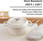 Home Brilliant Placemats Set of 4 Dining Table Placemat Washable Place Mats, 13 x 19 inches, Cream