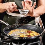 HexClad Hybrid Nonstick 12-Inch Frying Pan, Stay-Cool Handle, Dishwasher-Friendly, Oven-Safe Up to 900°F, Induction Ready, Compatible with All Cooktops