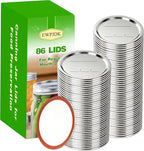 86PCS Canning Lids For Mason Regular Mouth, Jars Lids Mason Jars For Canning Food Fruits DIY Jam (70mm, 86Lids for Wide Mouth Jar)