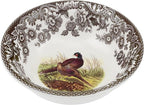 Spode Woodland Pheasant Mini Bowl - Wildlife-Themed Serveware, Ideal for Dips, Sauces or Small Portions, 5 Inch Ceramic Earthenware Bowl with British Floral Border - Microwave, Oven, Freezer Safe