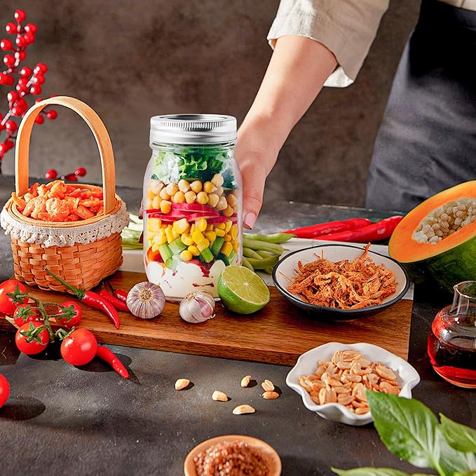 56PCS Canning Lids with Rings For Mason Regular Mouth, Jars Lids With Rings/Bands Mason Jars For Canning Food Fruits DIY Food Grade Material(70mm, 28Lids + 28Rings for Regular Mouth Jar)